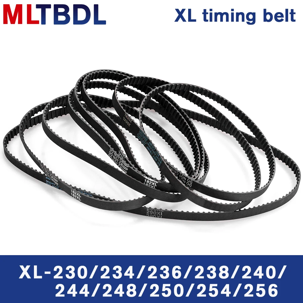 

XL Timing Belt 230/234/236/238/240/244/248/250/254/256XL Rubber Timing Pulley Belt 10 Width Closed Loop Toothed Transmisson Belt