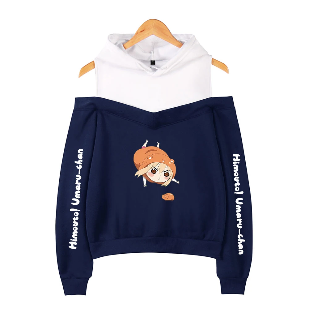 

Anime Himouto Umaru chan 2D Hoodies Sweatshirts Women Sleeve Off-Shoulder Exclusive Women autumn Hoodies plus size