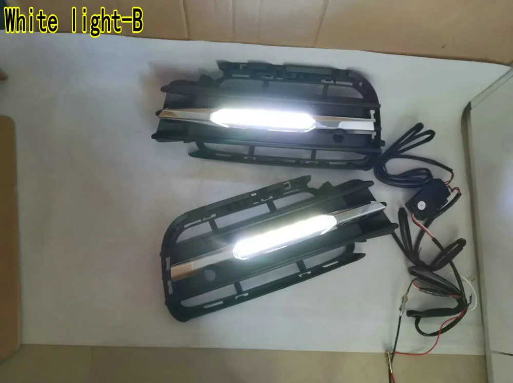 1 комплект DRL конкретных дневные ходовые огни светильник Светодиодный дневной светильник для VWTouareg 2011 2012 2013 LED DRL лампы