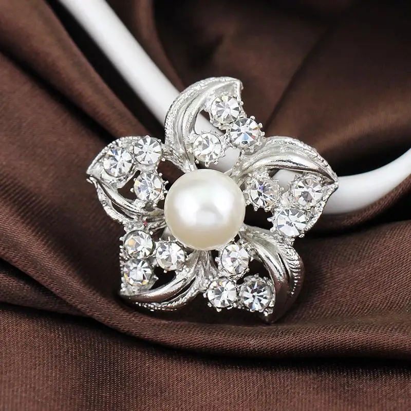 Очаровательная пустотелая Цветочная Брошь со стразами броши для груди булавка