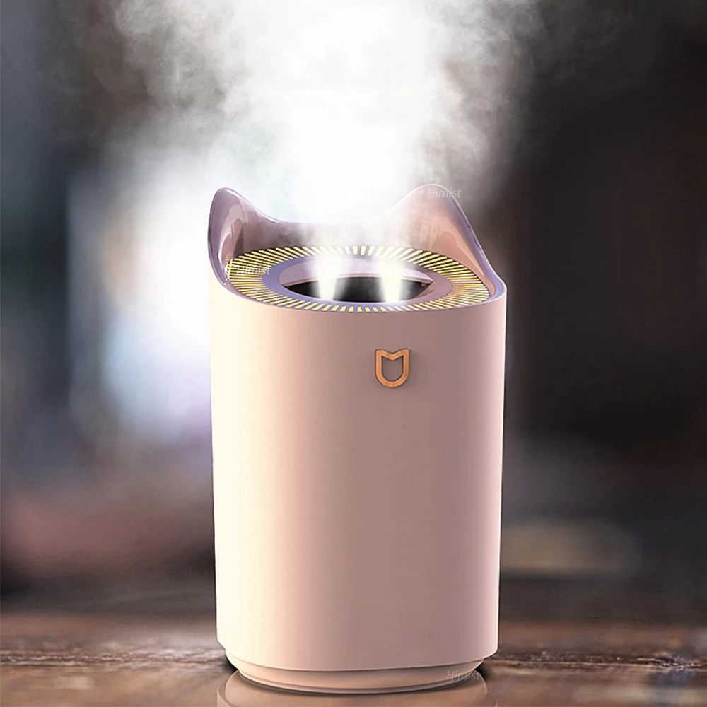 

Home Air Humidifier 3L Double Nozzle Cool Mist Aroma Diffuser With Coloful LED Light Heavy Fog Ultrasonic USB Humidificador