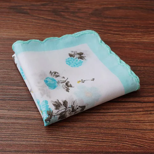 Handkerchiefs Women Cotton High Quality Soft Funny Printed Plaid Various Color Casual Ladies Pocket Square Elegant Chic Trendy - Цвет: 33