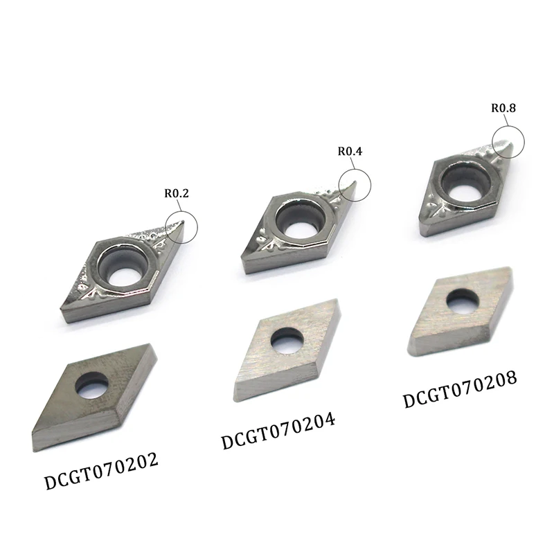 DCGT070202 DCGT070204 DCGT070208 AK H01 100% Оригинальный лезвие из алюминиевого сплава DCGT 0702 CNC