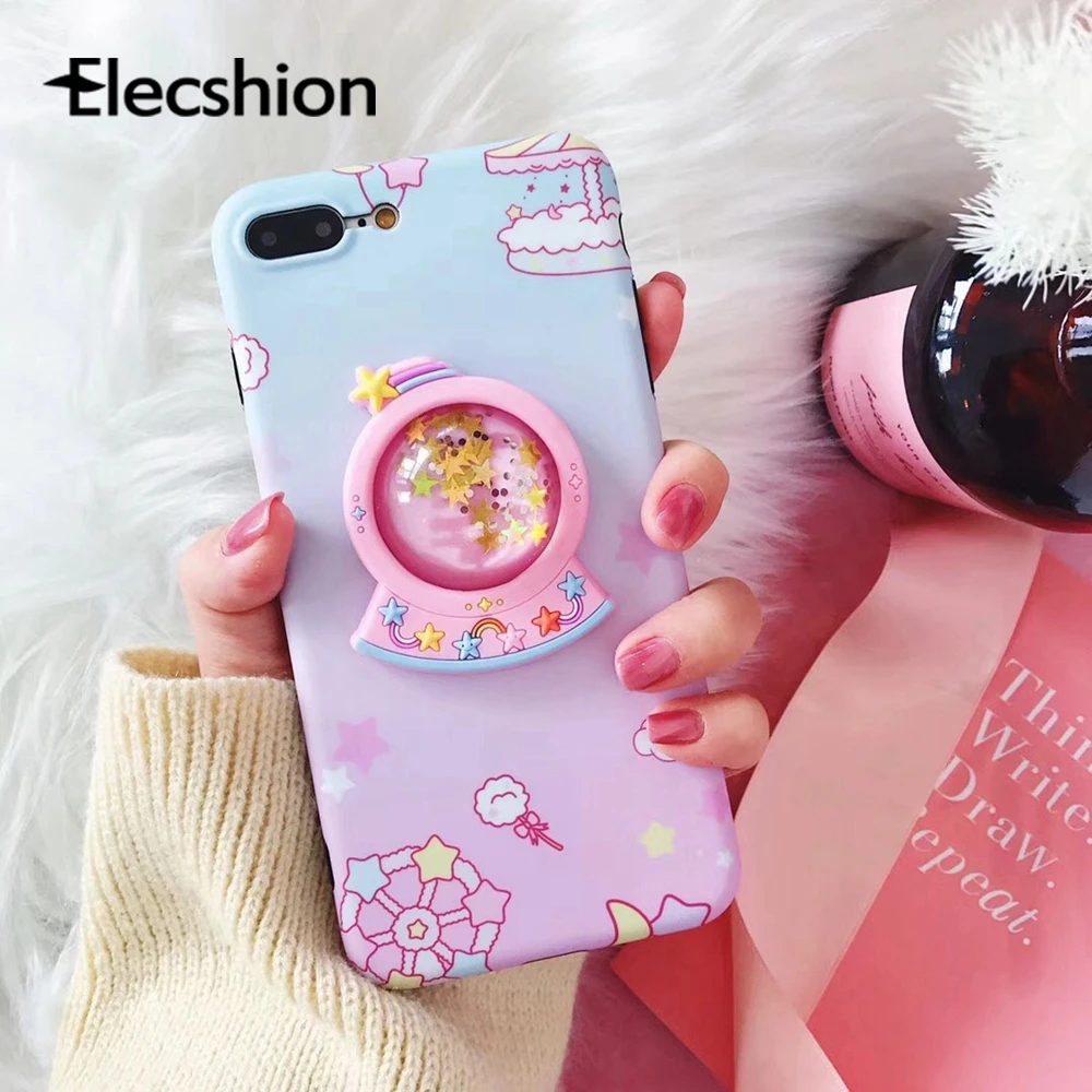 Unicorn Glitter Case For iPhone XR Xs Max Cover Quicksand Coque 7 8 Plus 6 6s Cases Cartoon Soft Bumper Shockproof |