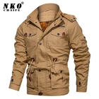 Мужская Флисовая Куртка-карго CHAIFENKO, с капюшоном, в стиле милитари, зимняя ветровка, ветрозащитная, Повседневная