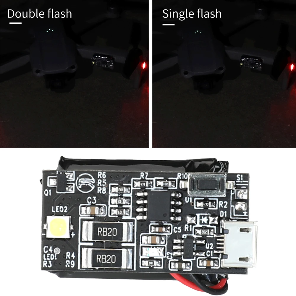 

10W Drone Accessories Toy Safety High Brightness LED Flash Light Kit Universal Outdoor Strobe Lamp Night Cruise Searching