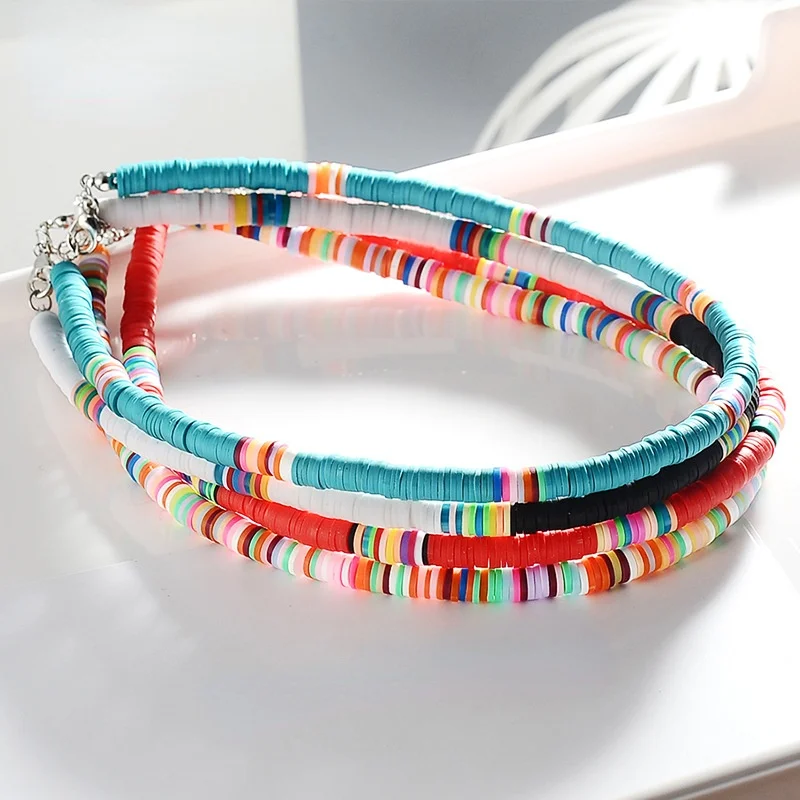 

New Hot Selling Bohemian Beaded Ladies Necklace European And American Creative Simple Clavicle Chain Necklace 2021
