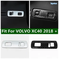abs accessories for volvo xc40 2018 2022 head lights lamp headlamp switch button panel cover trim garnish matte carbon fiber