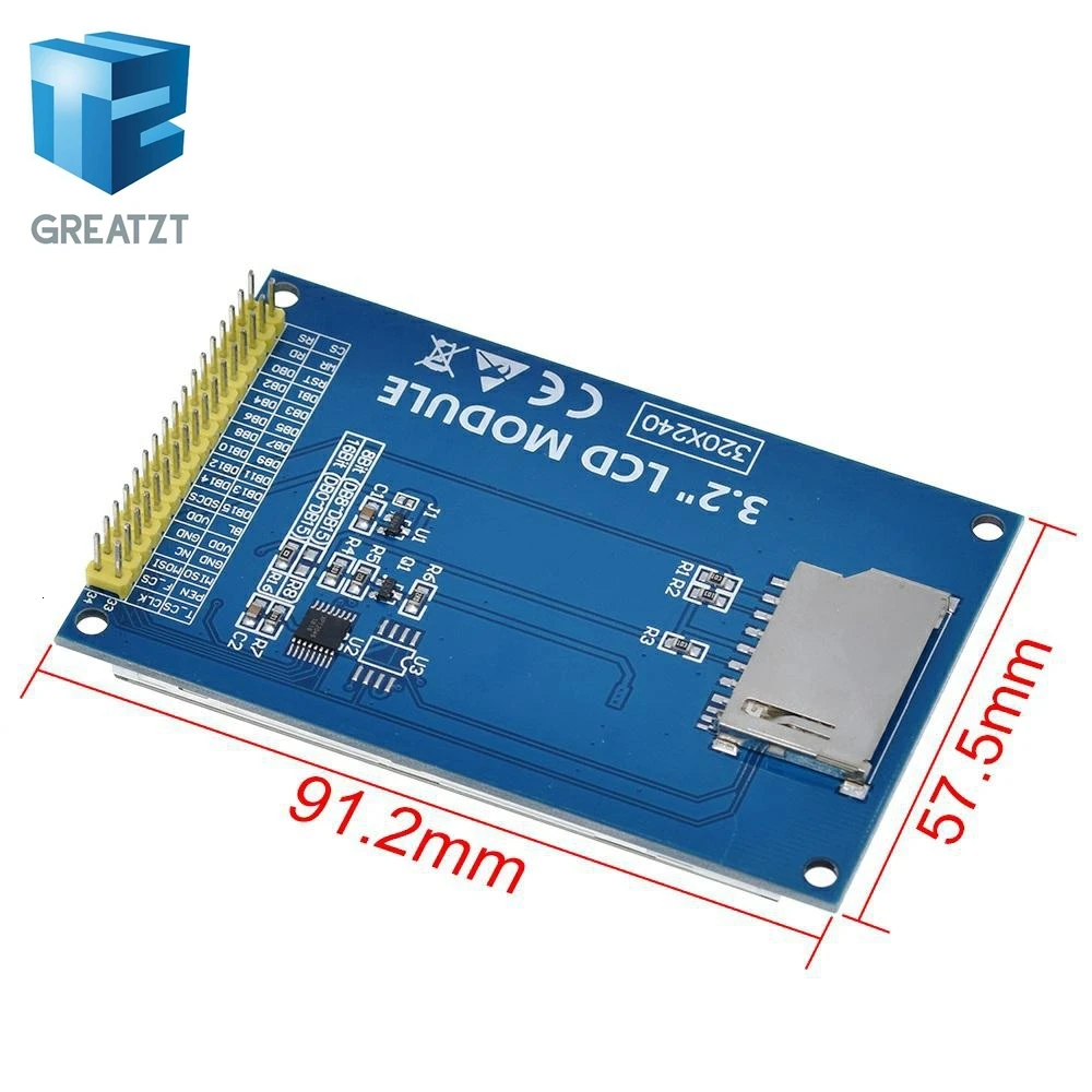 GREATZT 3,2 дюймов TFT lcd сенсорный экран модуль Дисплей Ultra HD 320X240 ILI9341 для Arduino 3,2 ''320240 240x320 240320 2560 diy