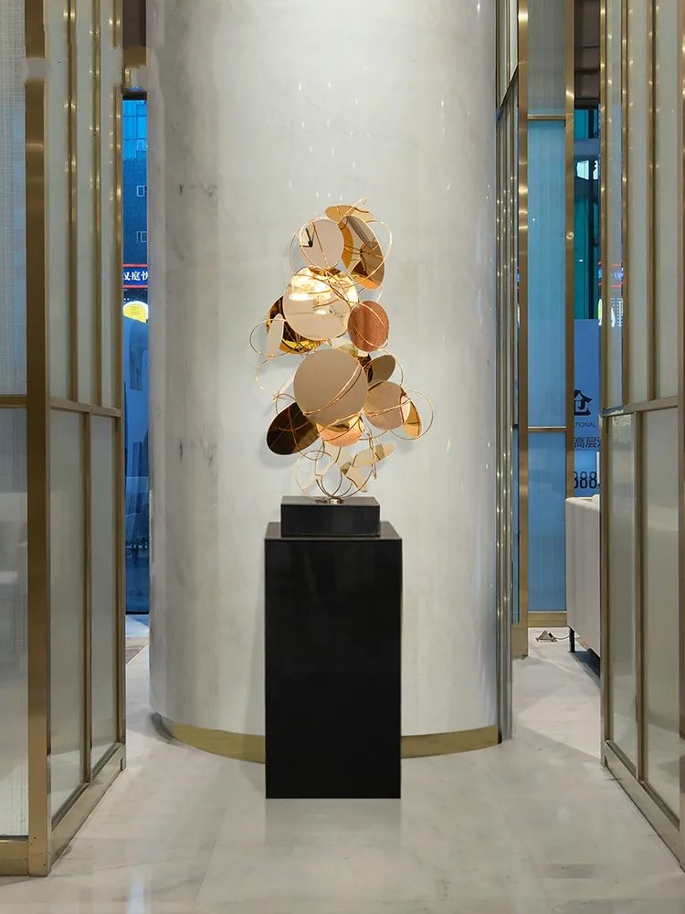 Лобби отеля модель гостиной Металл Нержавеющая сталь украшения ремесла