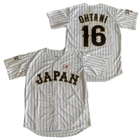 bg baseball jerseys japan 16 ohtani jerseys outdoor sportswear embroidery sewing white stripes black hip hop street culture 2020