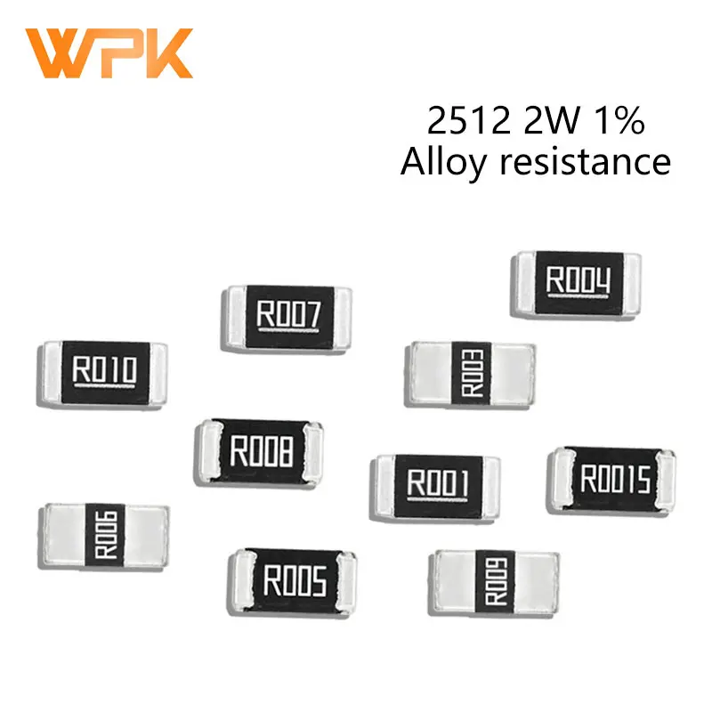50 шт. 2512 3W SMD сплав Набор резисторов 1% Допуск 0.002R 0.007R 0.012R 0.025R 0.1R 0.18R 0 22 Ом низкая Ohmic