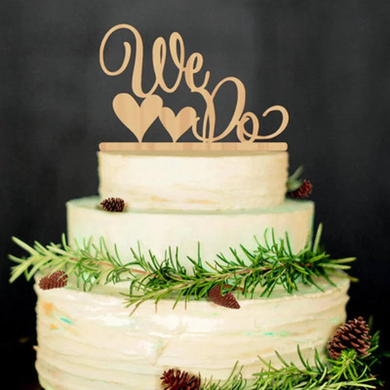 Hollow Letter Just Married Mr&Mrs Cake Topper We do Love Birds Wooden Wedding For Party Supplies on - Топпер для торта "Просто женаты" из вырезанных букв с изображением голубей, "Мистер и миссис" из дерева для свадебных торжеств и 