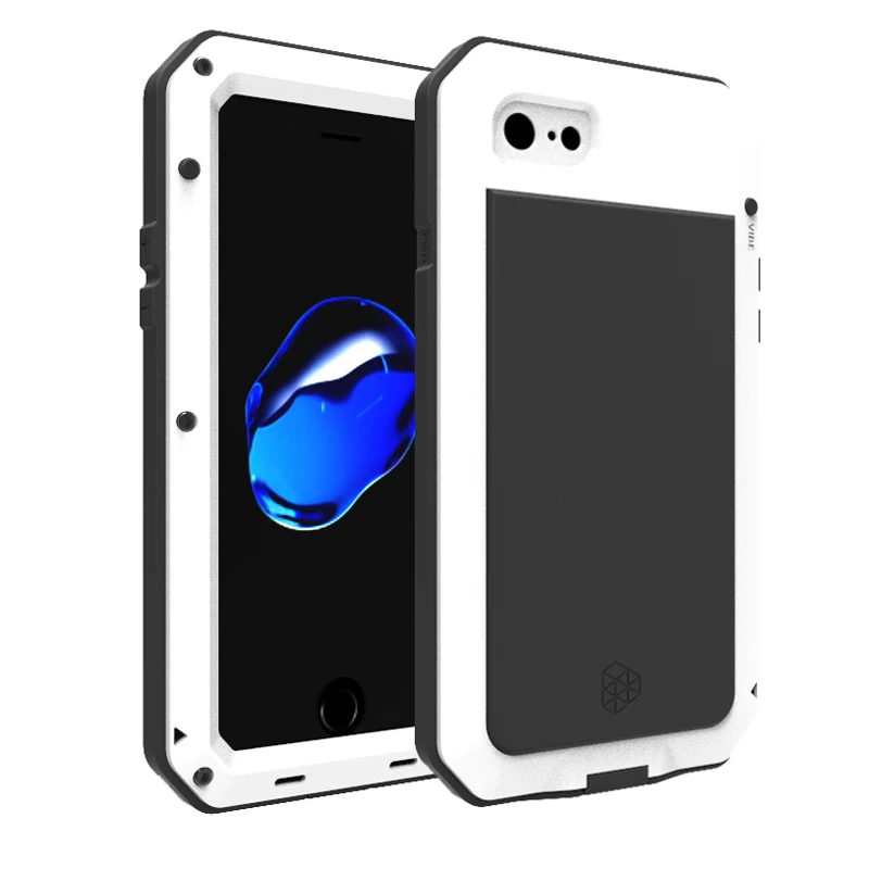Military Grade Anodized Aluminum Heavy Duty Full Body Dual Layer Rugged TPU and Metal Protective Case for iPhone 7 8 SE | Мобильные