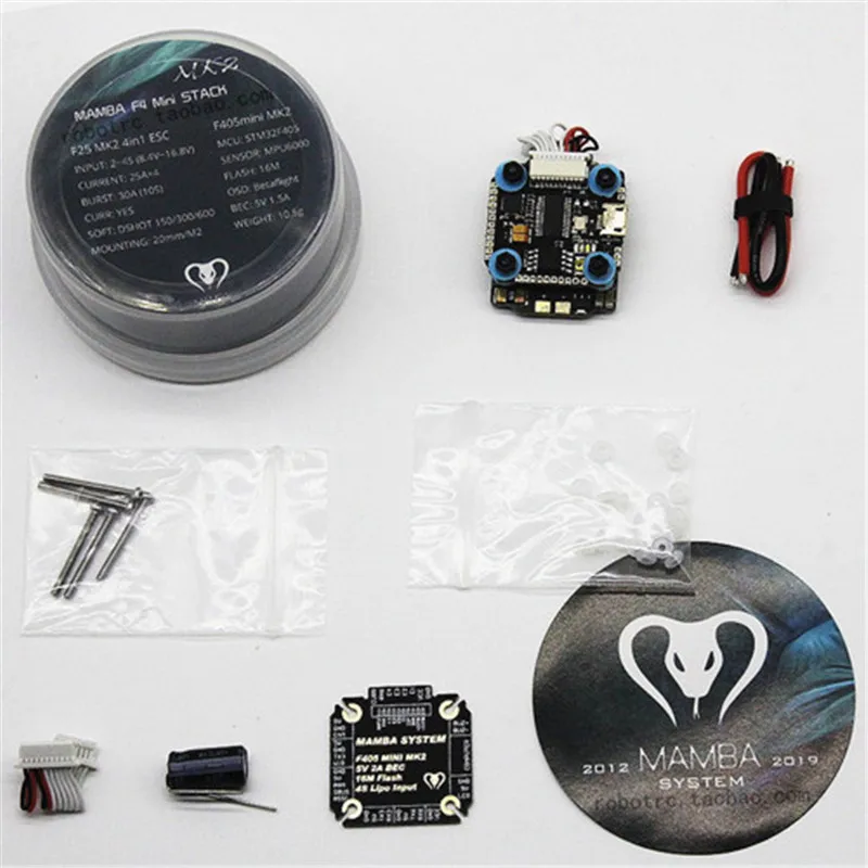 Diatone MAMBA F405 мини-Контроллер полета MK2 F4 F405M мини-башня с F25 20a 4в1 ESC Betaflight OSD