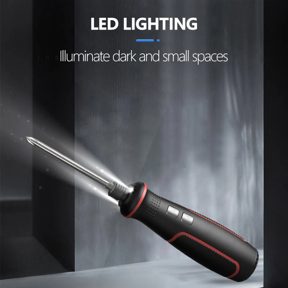 

Dual Use Anti Slip Handle Mini Power Tools Home Manual With LED Light Drill Portable USB Charging DIY Electric Screwdriver