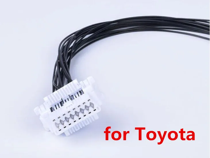 for toyota Автомобильный диагностический разъем OBD с кабелем женский источник питания тест OBD2 16Pin гнездовой разъем для Toyota KIA VW - Название цвета: for toyota