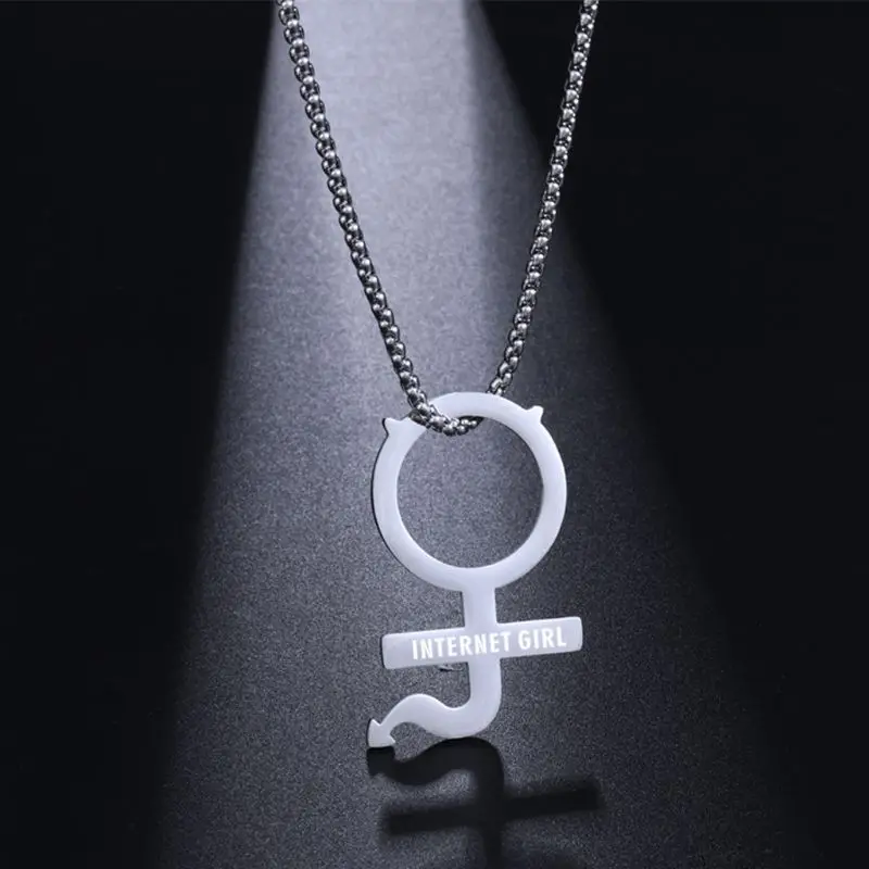 Женский Готический комплект из нержавеющей стали с подвеской в уличном стиле