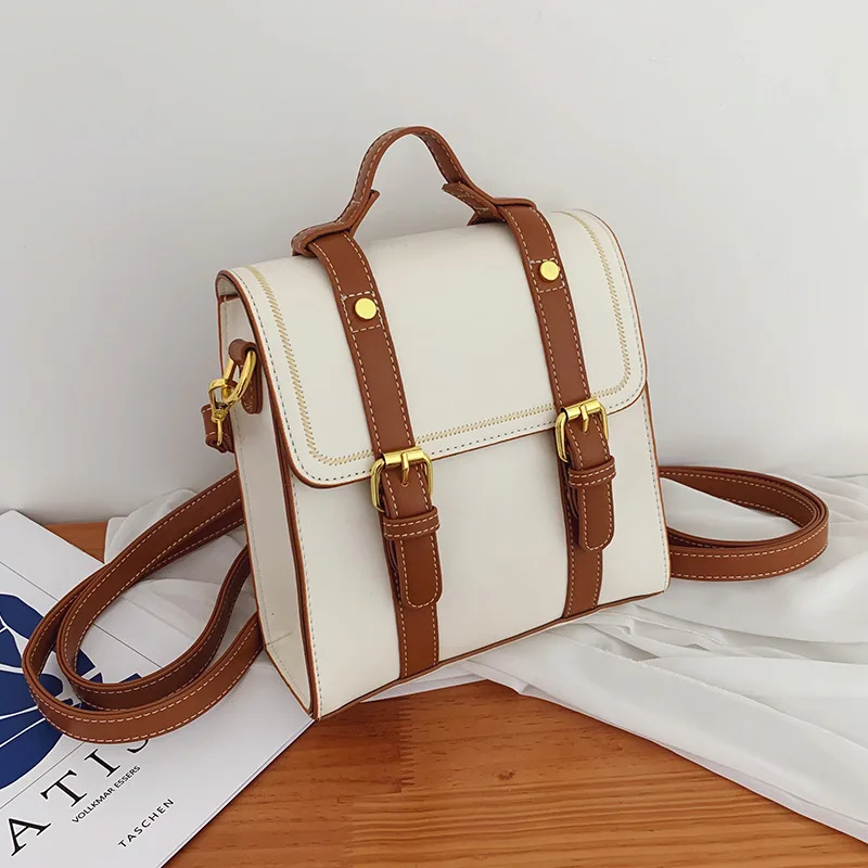 

Emerald College Style Three-Purpose Bag Women'S Fashion New Shoulder Bag Korean Casual Hit Color Single Shoulder Bag School Bag