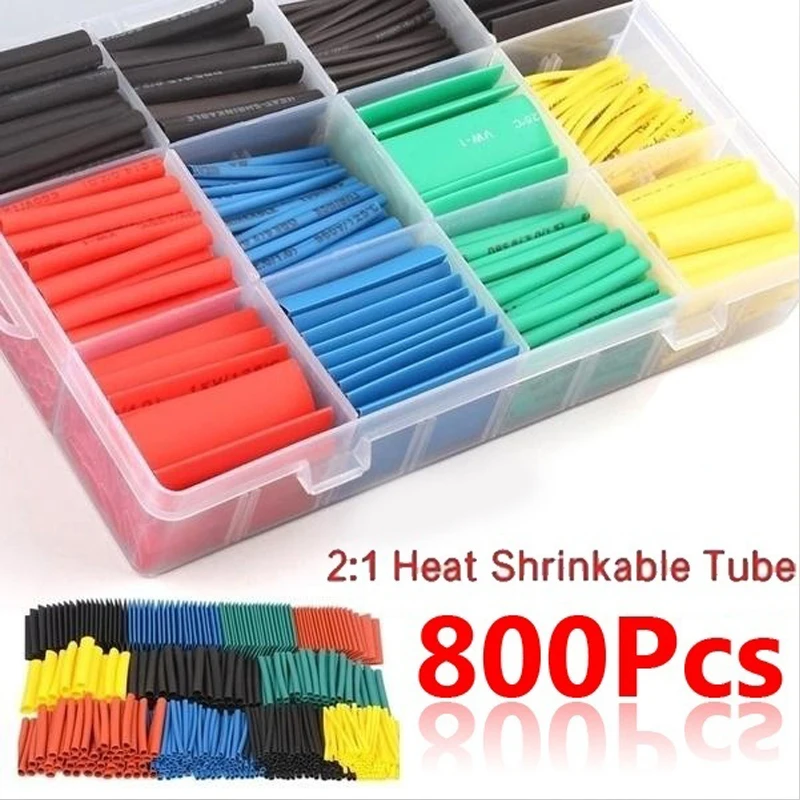 Новая термоусадочная трубка 2:1 ассортимент для обмотки электрических проводов