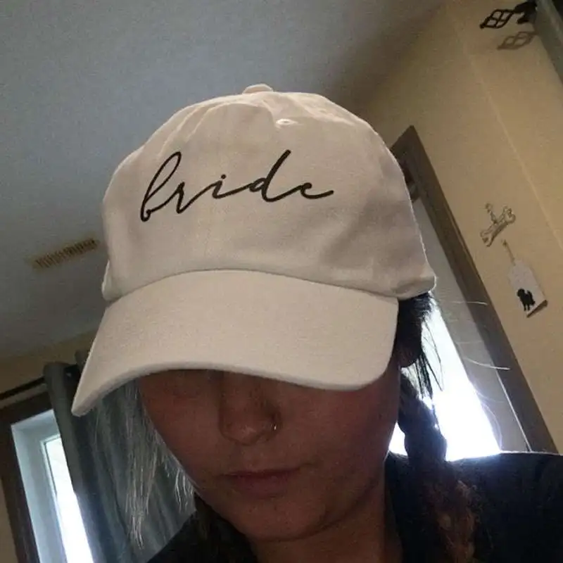 WZCX отряд письмо невесты шляпа c вышивкой для отца Регулируемый затенение