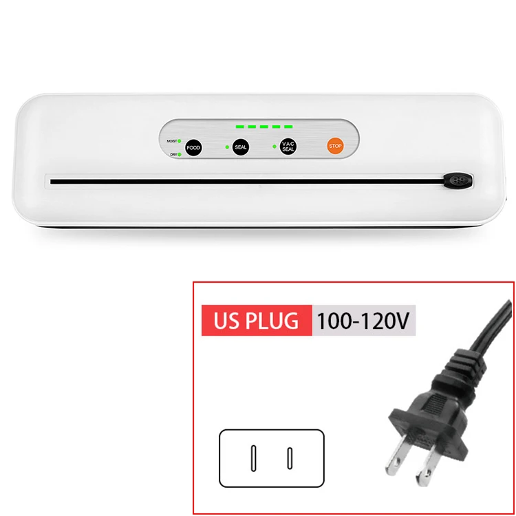 100-120V US PLUG LAIMENG вакуумный упаковщик Sous Vide вакуумный упаковщик с резаком для хранения продуктов новая вакуумная упаковочная машина с вакуумными пакетами S274 - Цвет: 100-120V US PLUG