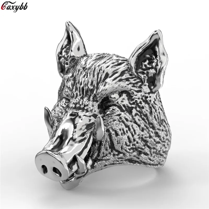 Мужские кольца из нержавеющей стали дикие кабаны животные панк рок хип хоп
