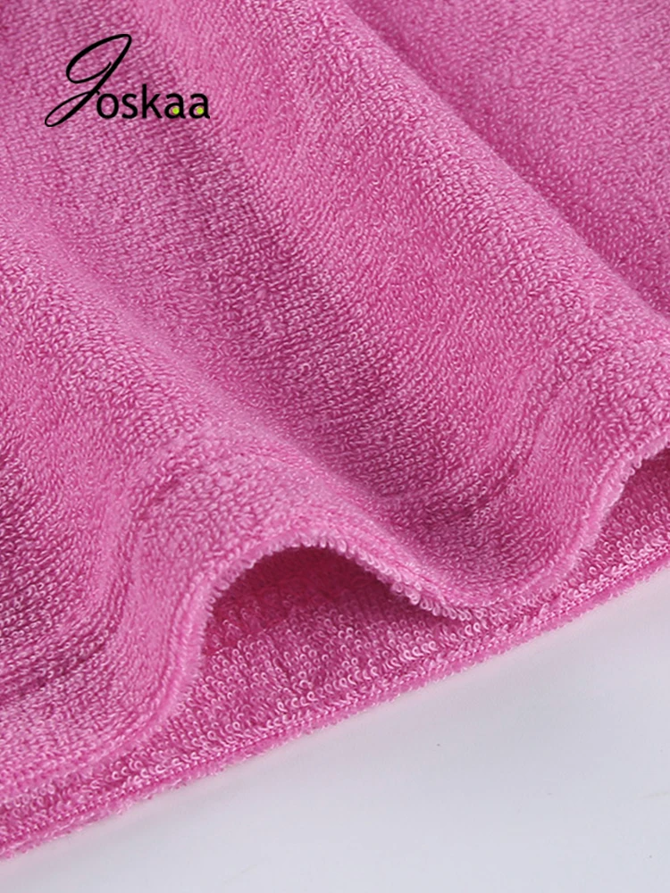 

Joskaa Women Sexy Party Mini Dress Terry Cloth Polo Collar Long Sleeve Bodycon Dress leisure Wear Autumn 2021 Fashion Streetwear