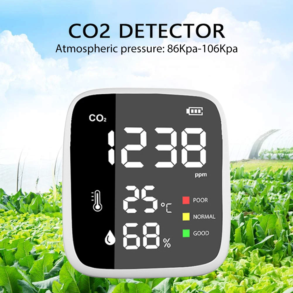 

Electronic CO2 Detector Digital Temperature Meter Weather Station Hygrometer Sensor Outdoor Accessories Measurement Instrument