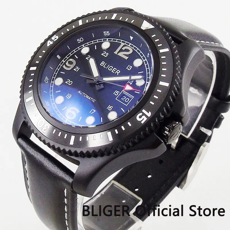 

BLIGER 44mm Black Ceramic Bezel Solid PVD Coated Case Miyota Automatic Movement Men's Watch