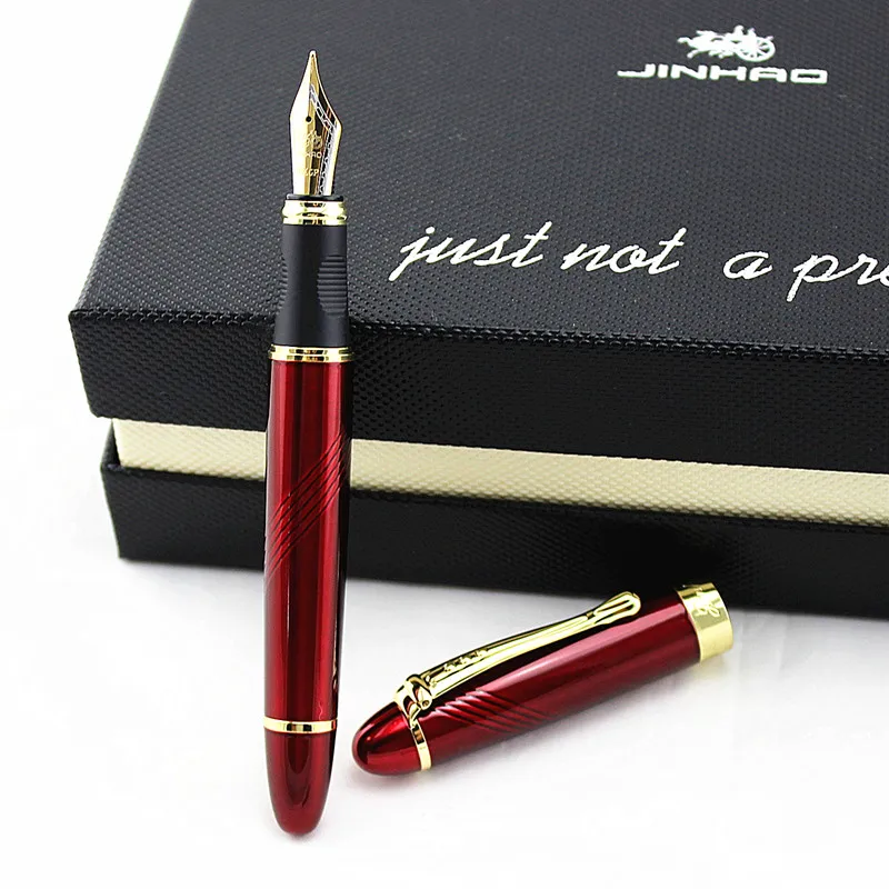 Высокое качество Iraurita перьевая ручка Роскошный Jinhao 450 полностью металлические золотые ручки с зажимом канцелярские принадлежности для офиса и школы