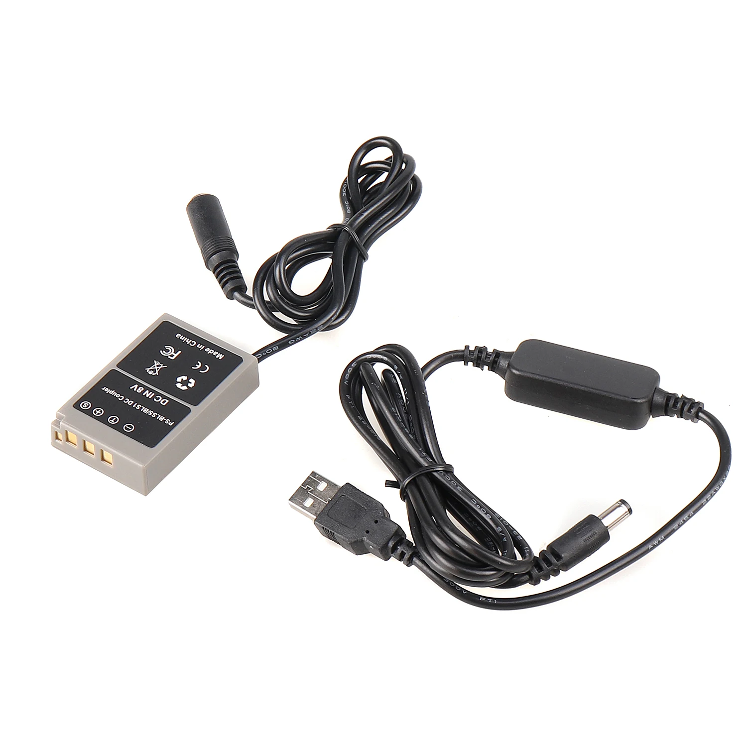 BLS5 Dummy Battery Adapter DC Coupler USB Cable for Olympus EPL8 EPL7 3/2 EPM2 EP3/2/EM10 | Электроника