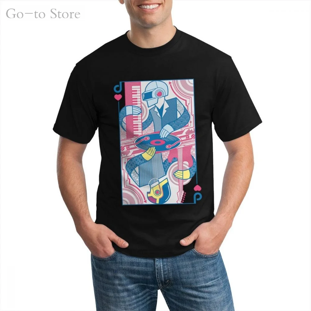 

The fashion leisure Daft Punk Bangalter Get Lucky 100% cotton t-shirt 2020 graphic t shirts man
