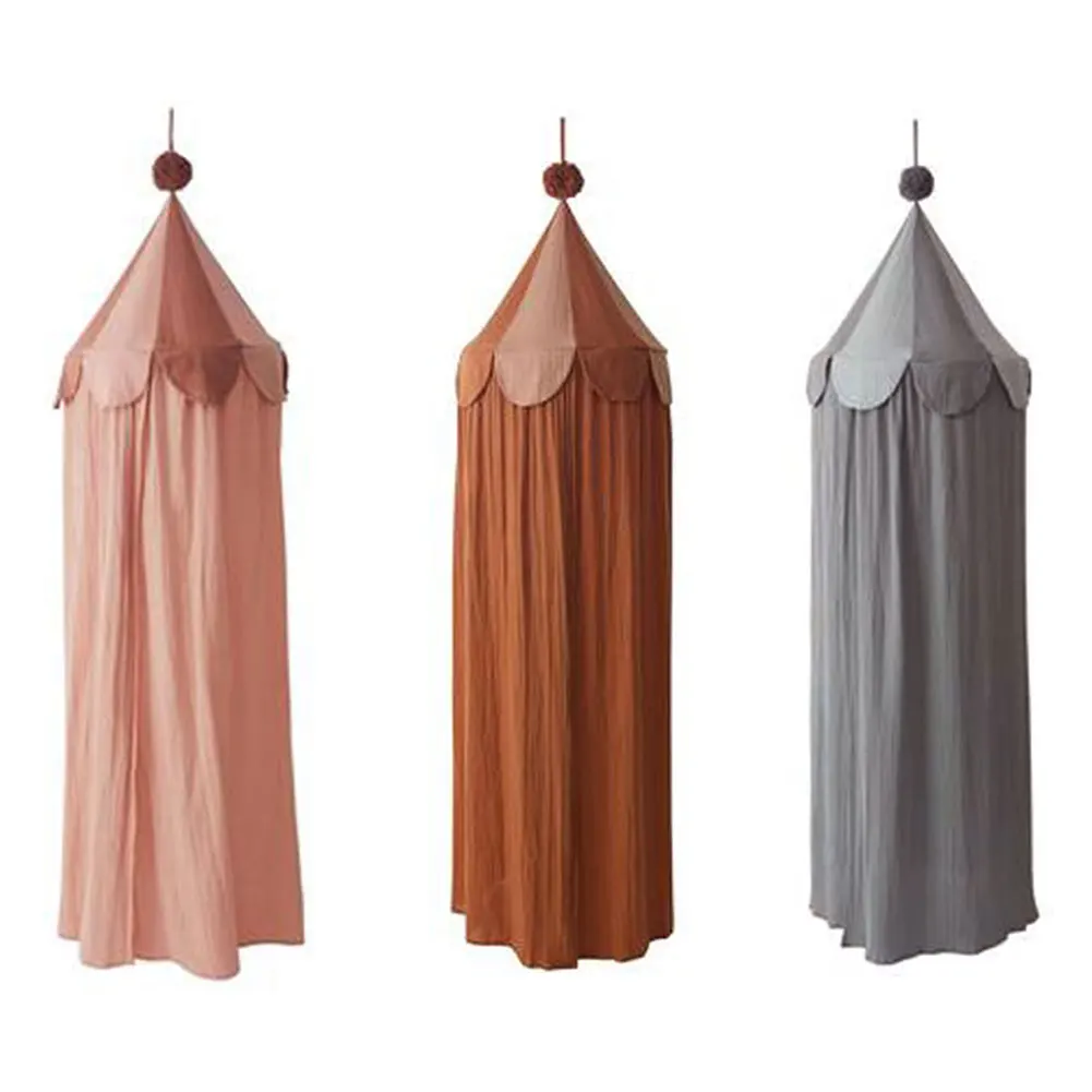 Шифоновая купольная москитная сетка в скандинавском стиле изысканная кружевная