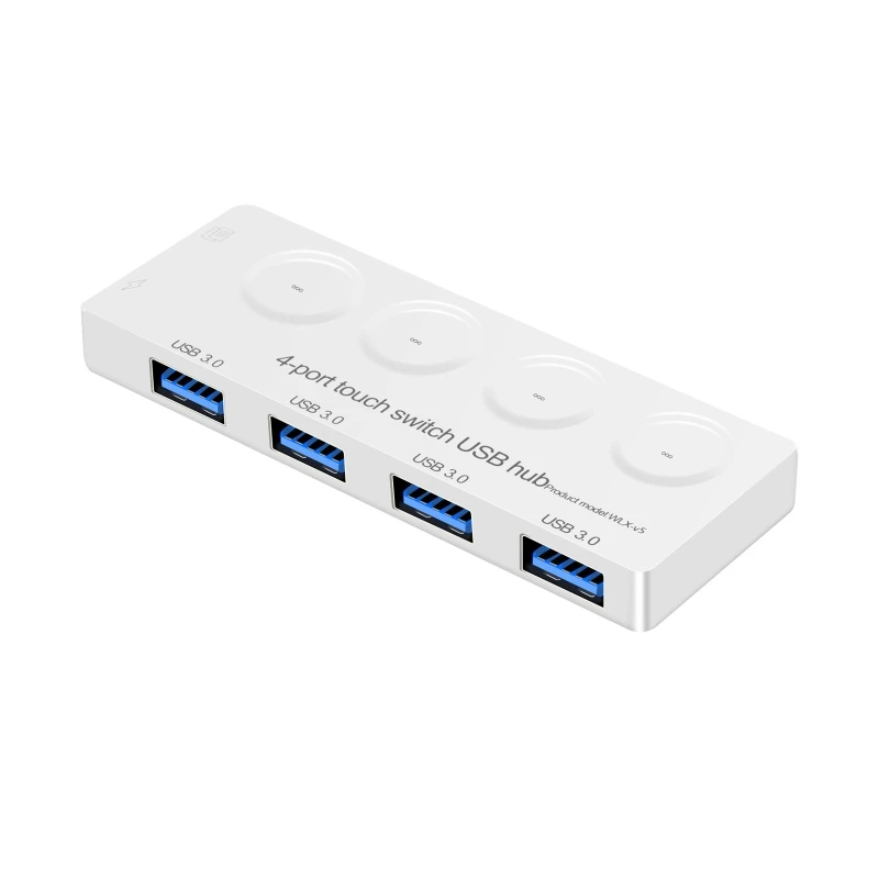 

Концентратор данных USB 3,0 с индивидуальными сенсорными переключателями Вкл/выксветодиодный светильник кой для ноутбука
