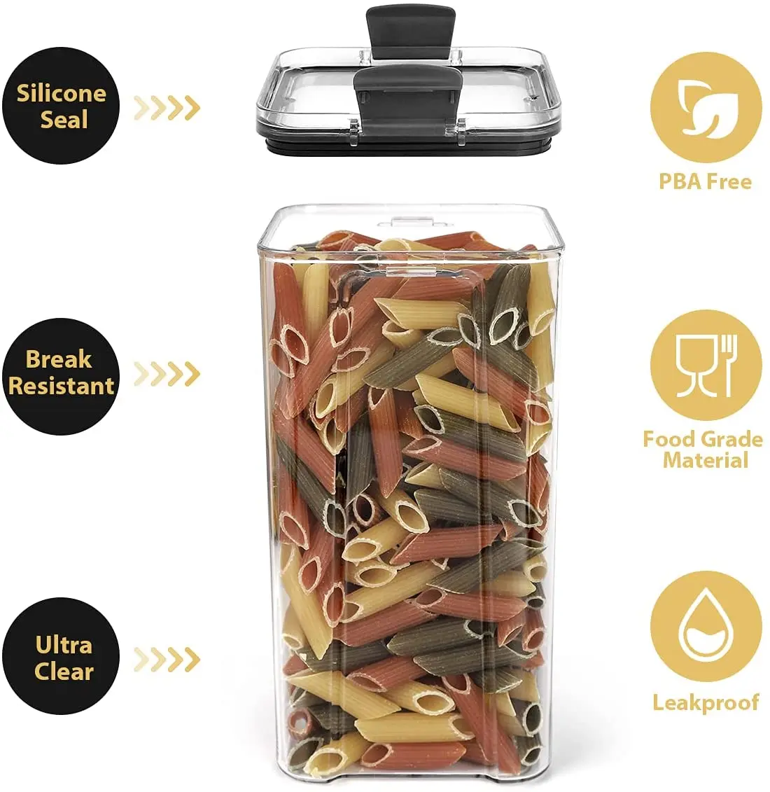 Пластиковый контейнер для хранения пищи органайзер коробка лапши каменная банка