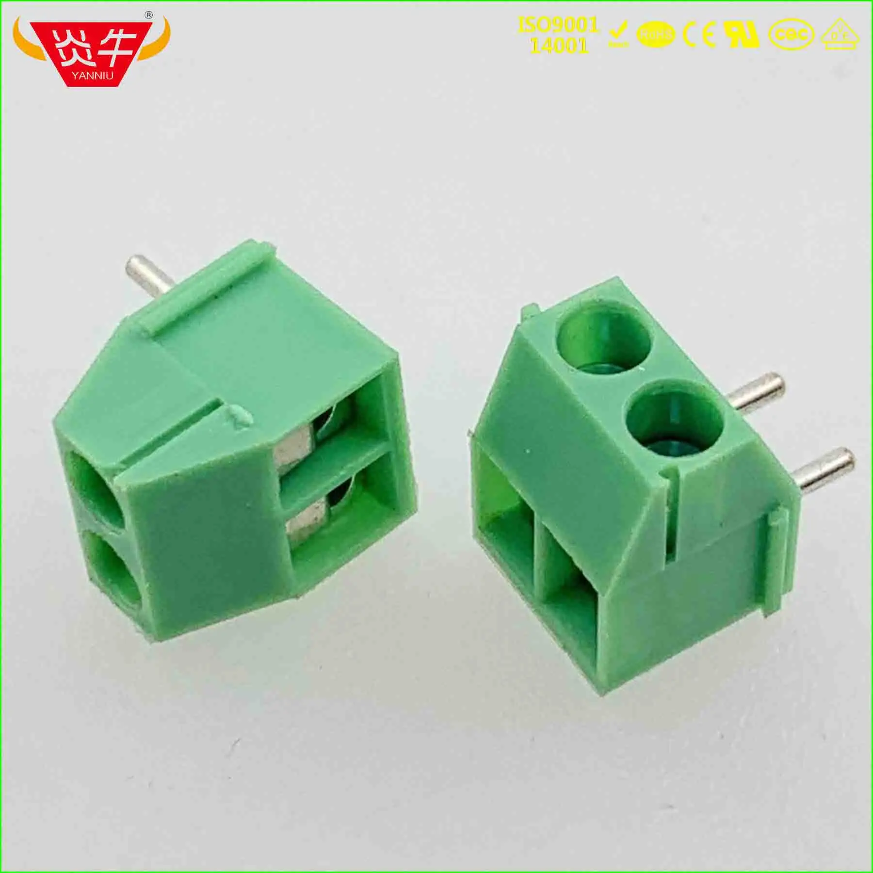 350R-3.5-2P KF350R 3,5 2P 3P PCB универсальные Винтовые клеммные блоки DG350R 3,5 мм 2P 3P Можно прошить Феникс контакт DEGSON KEFA YANNIU - Цвет: 350R-3.5-2P