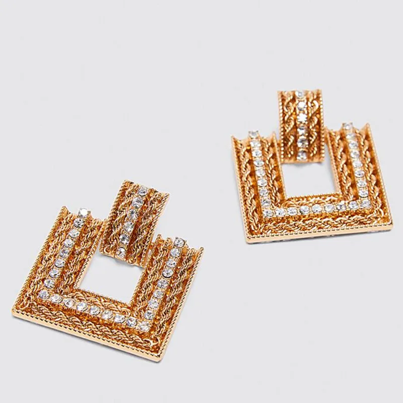 Женские Висячие серьги JJFOUCS винтажные металлические золотого цвета с листьями