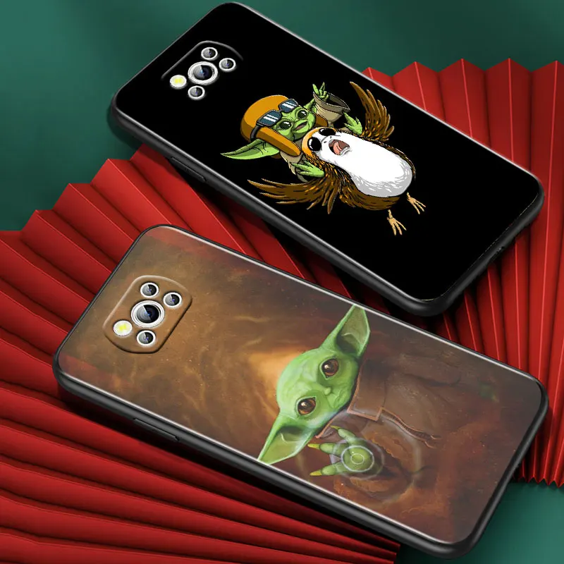 star wars mandalorian yoda baby for xiaomi civi poco x3 nfc x2 m3 m2 f2 f3 pro c3 f1 a2 lite mix3 play soft black phone case free global shipping