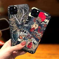 antiquity brave troops lucky god beast embossed case for iphone 11 pro max xs max xr x cover for 6 6s 7 8 plus soft case