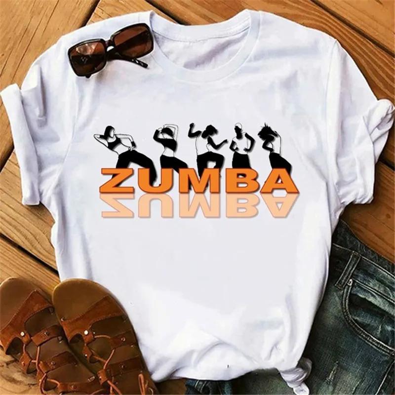 

Maycaur Women Zumba Dance Hip Hop T Shirts Harajuk Graphic Print Tees Tops Summer Fashion Short Sleeved T-shirt Girl,Drop Ship