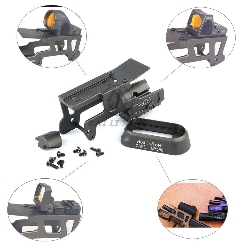 Крепление оптического прицела ALG для защиты 6 секунд T1 T2 H1RMR пистолета Gen3 WE Marui KWA