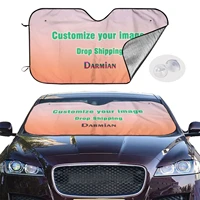 customize image print windshield sun shade for car folded front window uv rays sun visor shade auto accessories dropshipping