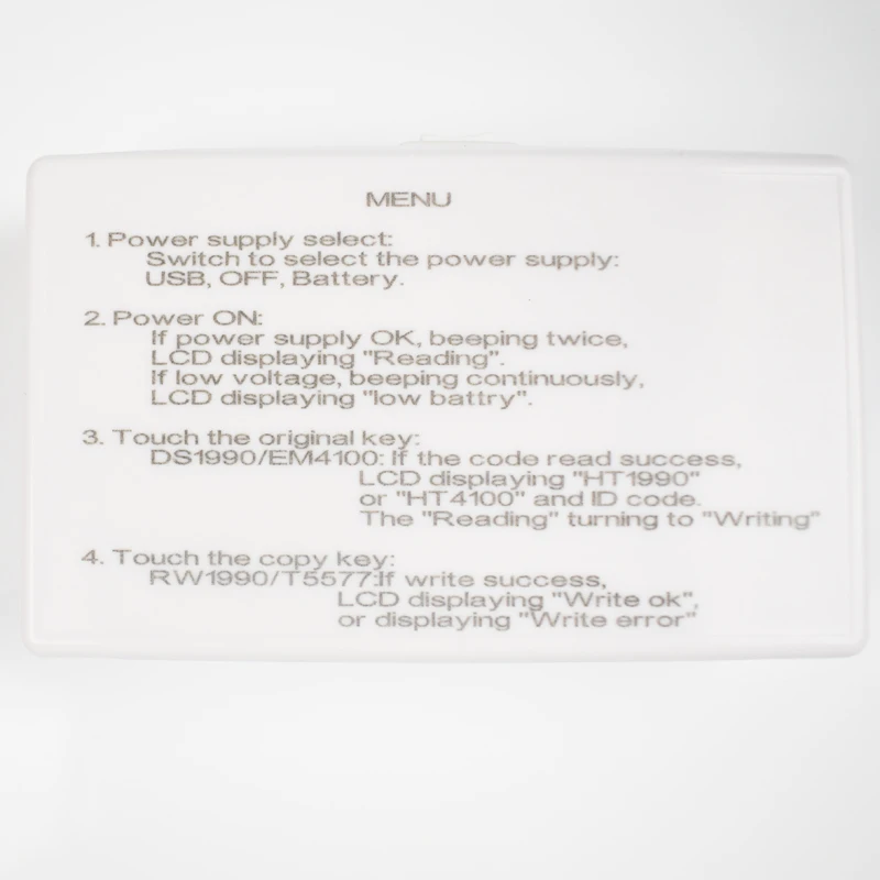 TM RFID Копир Дубликатор ручной RW1990 TM1990 TM1990B ibutton DS-1990A I-Button 125KHz EM4305 T5577 EM4100 кардридер |