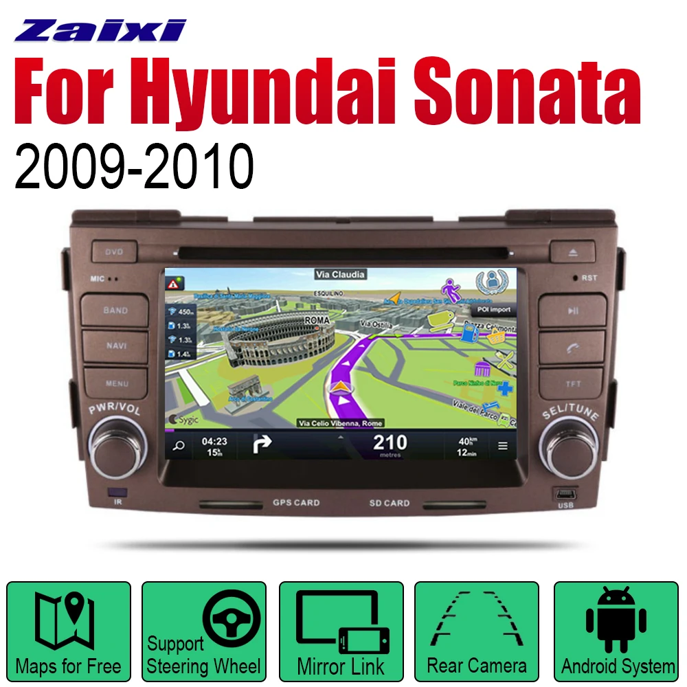 Автомагнитола ZaiXi 2 Din для Hyundai Sonata NFC 2009 ~ 2010 GPS навигация BT Wi Fi карта мультимедийная