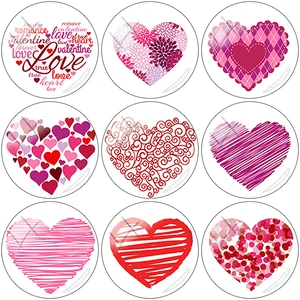 TAFREE красивые партии красных розовых сердец 2019 Новинка 121516182025 мм стеклянный кабошон купол с плоским основанием Сделай Сам Изготовление ювелирных изделий HR01