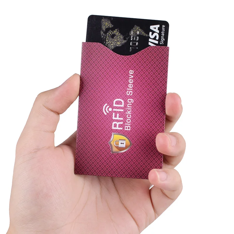 Safety essential Card Holder 5PCS NFC Shielded Protective Card Cover RFID Anti-theft brush Aluminum Foil Fashion Card Case