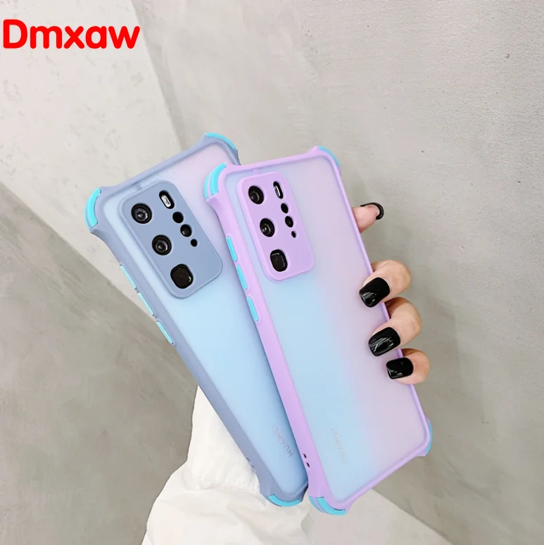 Ударопрочный матовый чехол для Samsung Galaxy A71 A51 Note 10 Plus 9 8 S10E S10 S9 S8 прозрачный мягкий