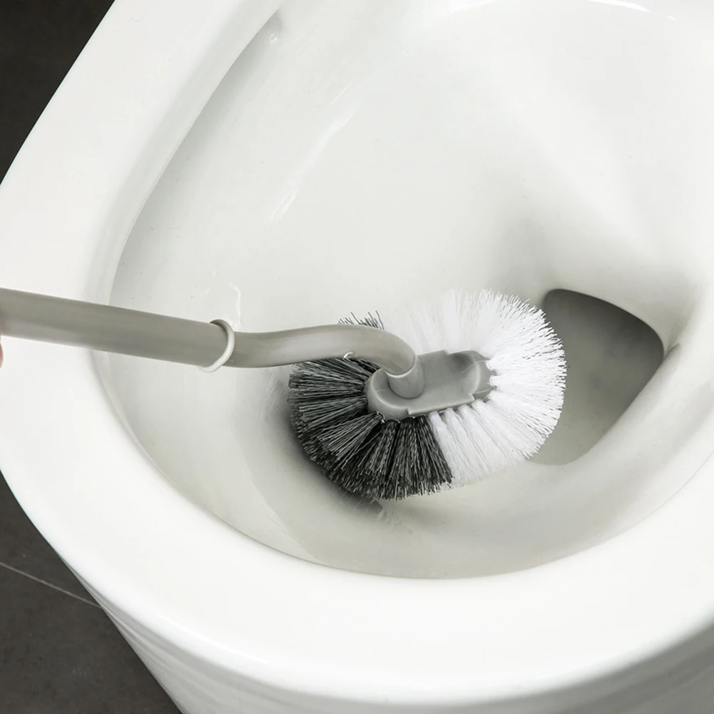 

Toilet Brush Flexible Soft Bristles Plastic Long Handle No Dead Ends Toilet Cleaning Brush Bathroom Cleaning Tool