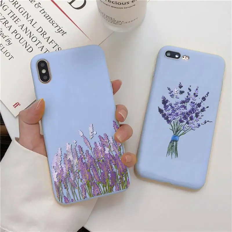 

Lavender Flower Pattern Phone Case for iPhone 11 12 13 mini pro XS MAX 8 7 6 6S Plus X 5S SE 2020 XR case